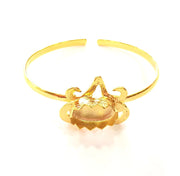 Gold Bangle Blanks Bracelet Blanks Cuff Blanks Adjustable Bracelet Blank Gold Plated Brass (18x13 mm Blanks ) G12735