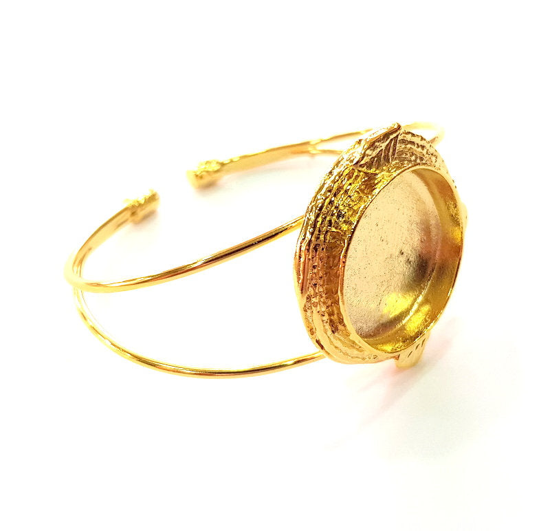 Gold Bangle Blanks Bracelet Blanks Cuff Blanks Adjustable Bracelet Blank Gold Plated Brass (25 mm Blanks ) G12736