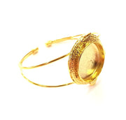 Gold Bangle Blanks Bracelet Blanks Cuff Blanks Adjustable Bracelet Blank Gold Plated Brass (25 mm Blanks ) G12736