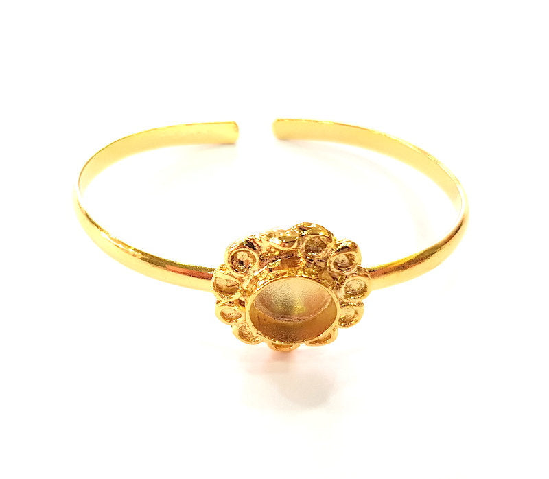 Gold Bangle Blanks Bracelet Blanks Cuff Blanks Adjustable Bracelet Blank Gold Plated Brass (10 mm Blanks ) G12741