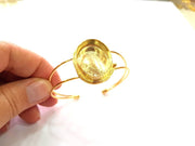Gold Bangle Blanks Bracelet Blanks Cuff Blanks Adjustable Bracelet Blank Gold Plated Brass (30x22 mm Blanks ) G12743