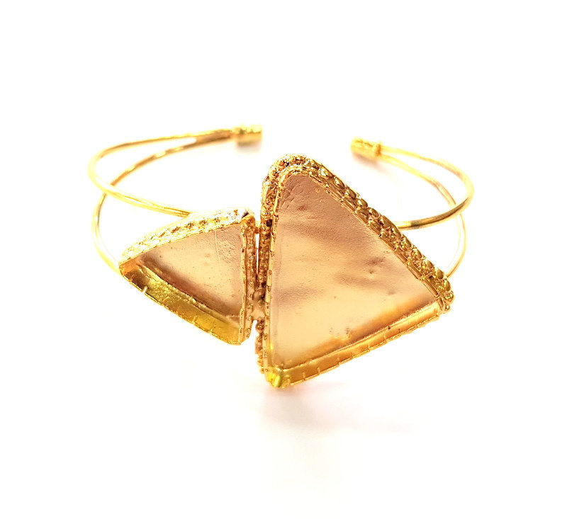 Gold Bangle Blanks Bracelet Blanks Cuff Blanks Adjustable Bracelet Blank Gold Plated Brass (34x24mm and 18x17mm Blanks ) G12744