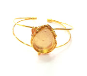 Gold Bangle Blanks Bracelet Blanks Cuff Blanks Adjustable Bracelet Blank Gold Plated Brass (20x15 mm Blanks ) G12746