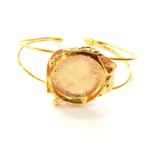 Gold Bangle Blanks Bracelet Blanks Cuff Blanks Adjustable Bracelet Blank Gold Plated Brass (25 mm Blanks ) G12747