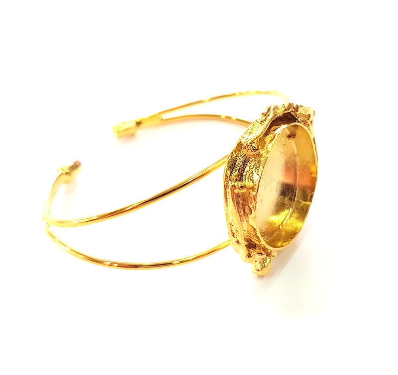 Gold Bangle Blanks Bracelet Blanks Cuff Blanks Adjustable Bracelet Blank Gold Plated Brass (25 mm Blanks ) G12747