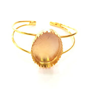 Gold Bangle Blanks Bracelet Blanks Cuff Blanks Adjustable Bracelet Blank Gold Plated Brass (34x24 mm Blanks ) G12748