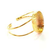 Gold Bangle Blanks Bracelet Blanks Cuff Blanks Adjustable Bracelet Blank Gold Plated Brass (34x24 mm Blanks ) G12748
