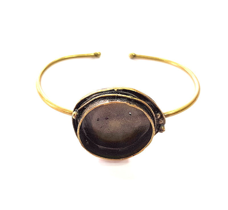 Bangle Blanks Antique Bronze Bracelet Blanks Cuff Blanks Adjustable Bracelet Blank Antique Bronze Plated Brass (24mm Blanks) G12751