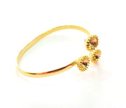 Gold Bangle Blanks Bracelet Blanks Cuff Blanks Adjustable Bracelet Blank Gold Plated Brass (8 mm Blanks ) G12760