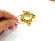 Gold Bangle Blanks Bracelet Blanks Cuff Blanks Adjustable Bracelet Blank Gold Plated Brass (19 mm Blanks ) G12761