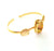 Gold Bangle Blanks Bracelet Blanks Cuff Blanks Adjustable Bracelet Blank Gold Plated Brass (18x13mm Blanks ) G12764
