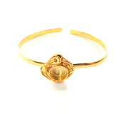 Gold Bangle Blanks Bracelet Blanks Cuff Blanks Adjustable Bracelet Blank Gold Plated Brass (10 mm Blanks ) G12766