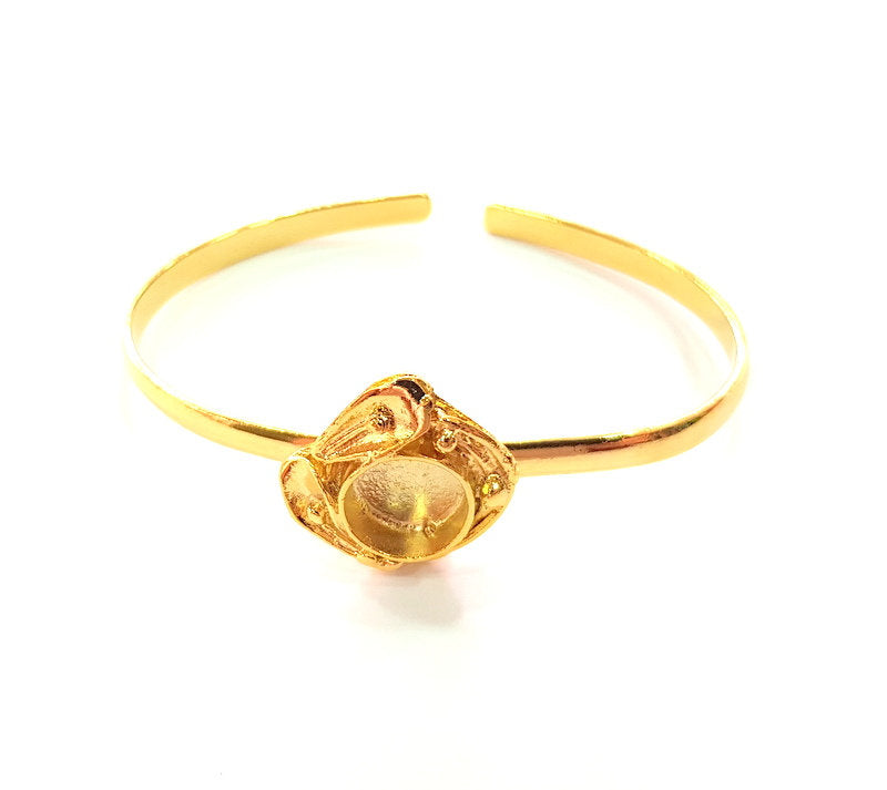 Gold Bangle Blanks Bracelet Blanks Cuff Blanks Adjustable Bracelet Blank Gold Plated Brass (10 mm Blanks ) G12766