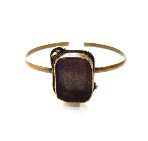 Bangle Blanks Antique Bronze Bracelet Blanks Cuff Blanks Adjustable Bracelet Blank Antique Bronze Plated Brass (25x18mm Blanks) G12778