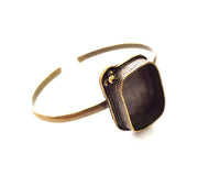 Bangle Blanks Antique Bronze Bracelet Blanks Cuff Blanks Adjustable Bracelet Blank Antique Bronze Plated Brass (25x18mm Blanks) G12778