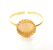 Gold Bangle Blanks Bracelet Blanks Cuff Blanks Adjustable Bracelet Blank Gold Plated Brass (25 mm Blanks ) G12779