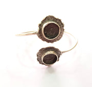 Silver Bracelet Blank Bangle Blank Cuff Blank Adjustable Bracelet inlay Blank Antique Silver Plated Brass (12mm Blanks) G12780