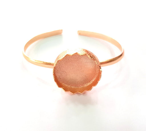 Rose Gold Bracelet Blanks Bangle Blanks Cuff Blanks Adjustable Bracelet Blank Rose Gold Plated Brass (24mm Blanks ) G12788