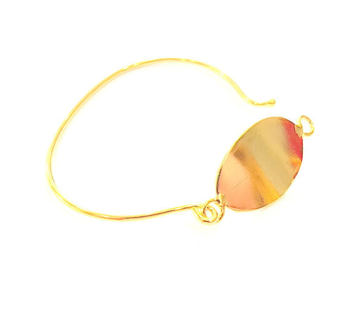 Bangle Blanks Bracelet Blanks Wire Bangle Blanks Cuff Blanks Gold Plated Brass (30x18mm ) G12790
