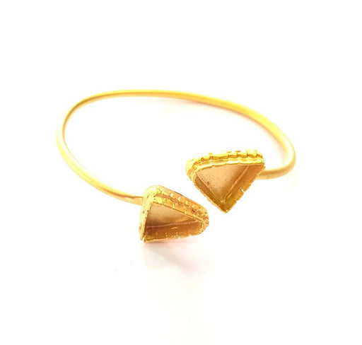 Gold Bangle Blanks Bracelet Blanks Cuff Blanks Adjustable Bracelet Blank Gold Plated Brass (13x13mm Blanks ) G12792