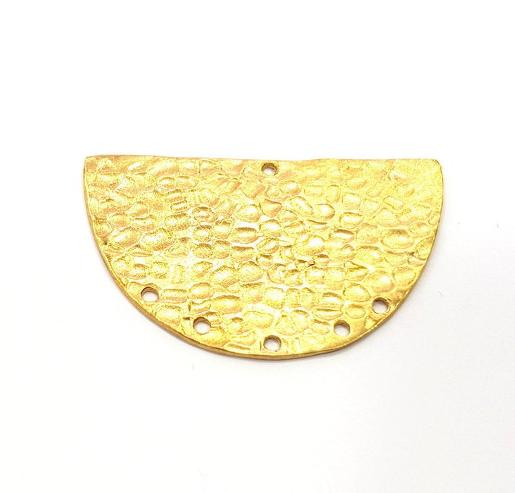 Raw Brass Hammered Connector Charms 36x23mm  G11928