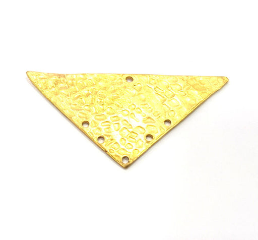 Raw Brass Hammered Connector Charms 50x24mm  G11930