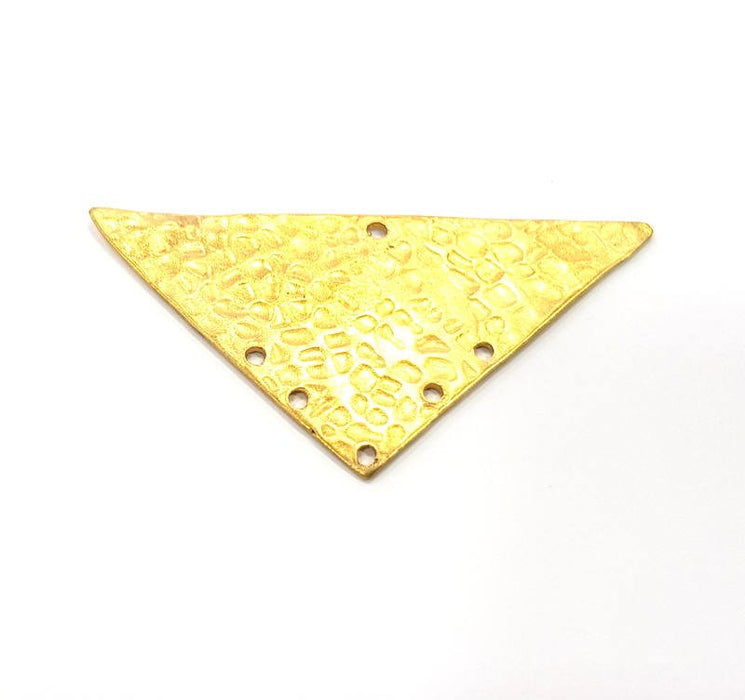 Raw Brass Hammered Connector Charms 50x24mm  G11930