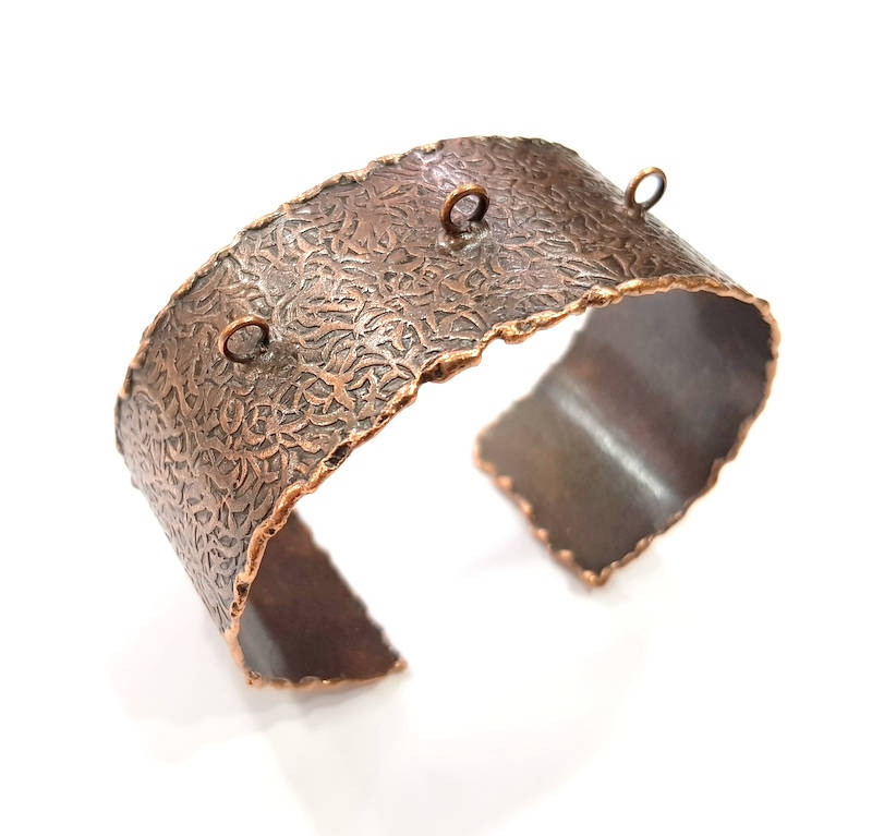 Copper Bracelet Blanks Bangle Blanks Cuff Blanks Adjustable Hammered Bracelet Blank Antique Copper Plated Brass  G11935