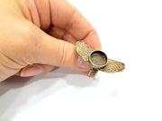 Antique Bronze Ring Blank Ring Setting inlay Blank Mosaic Bezel Base Cabochon Mountings ( 10 mm blank ) Antique Bronze Plated Brass G11936