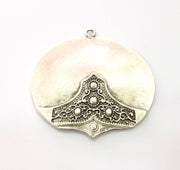Silver Pendant Antique Silver Plated Metal (57mm) G17514