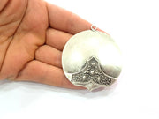 Silver Pendant Antique Silver Plated Metal (57mm) G17514