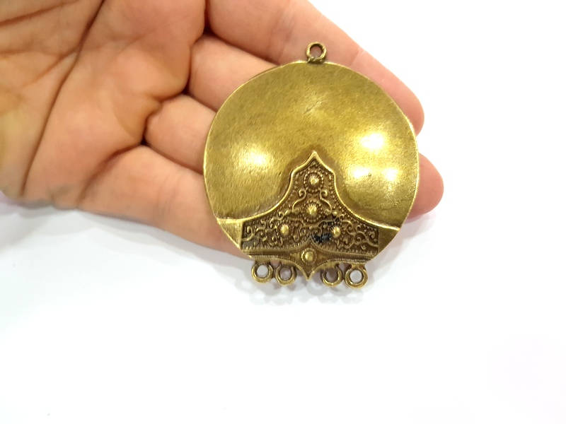 Antique Bronze Pendant Antique Bronze Plated Metal ( 58mm) G12000