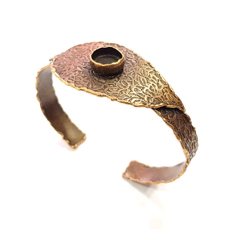Hammered Bracelet Blanks Bangle Blanks Cuff Blanks Adjustable Bracelet Blank Antique Bronze Plated Brass (10mm Blanks) G12016