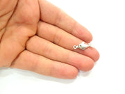 20 Fish Charm Silver Charms Antique Silver Plated Metal (23x10mm) G12810