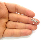 20 Dragonfly Charm Silver Charms Antique Silver Plated Metal (18x15mm) G12817