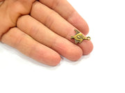 20 Fish Charm Antique Bronze Charm Antique Bronze Plated Metal  (19x12mm) G12826