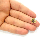 20 Butterfly Charm Antique Bronze Charm Antique Bronze Plated Metal  (14x13mm) G12830