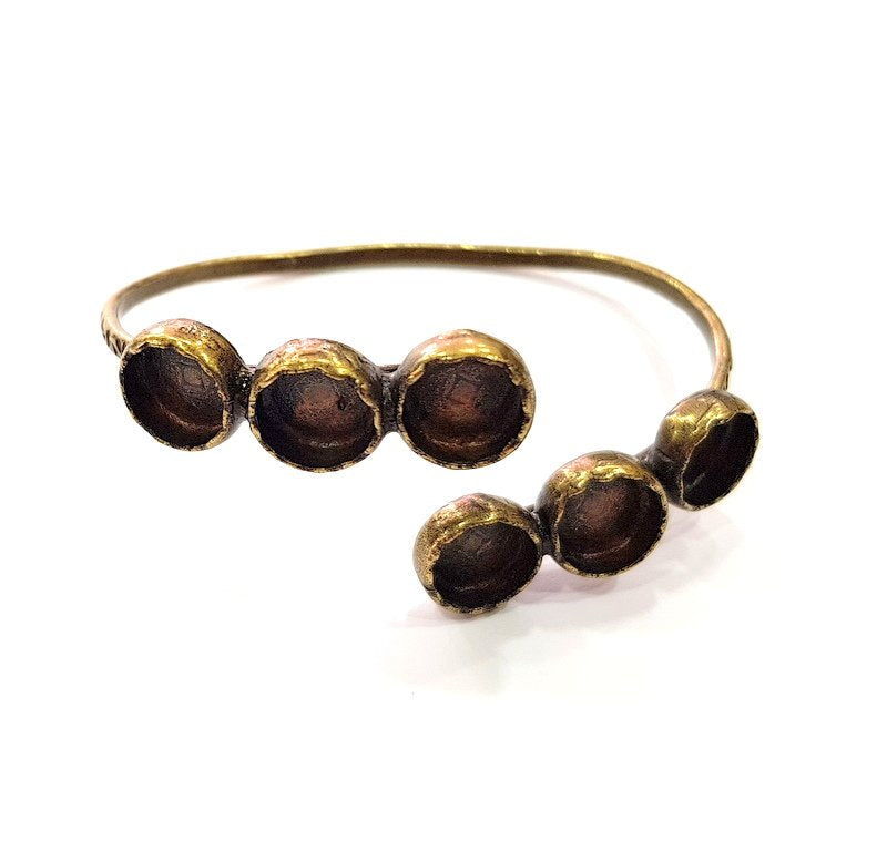 Bangle Blanks Antique Bronze Bracelet Blanks Cuff Blanks Adjustable Bracelet Blank Antique Bronze Plated Brass (10mm Blanks) G12843