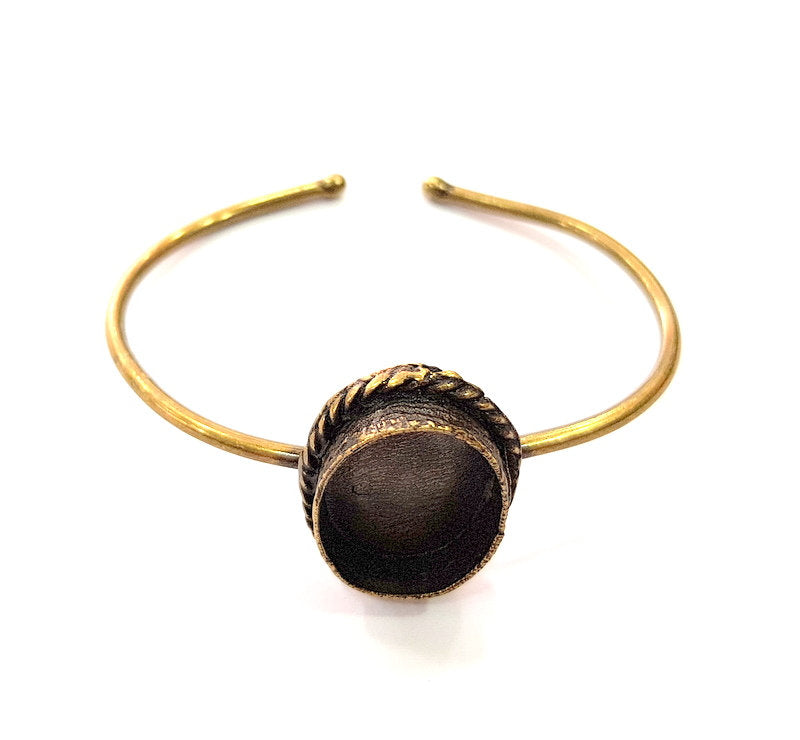 Bangle Blanks Antique Bronze Bracelet Blanks Cuff Blanks Adjustable Bracelet Blank Antique Bronze Plated Brass (23x17mm Blanks) G12844
