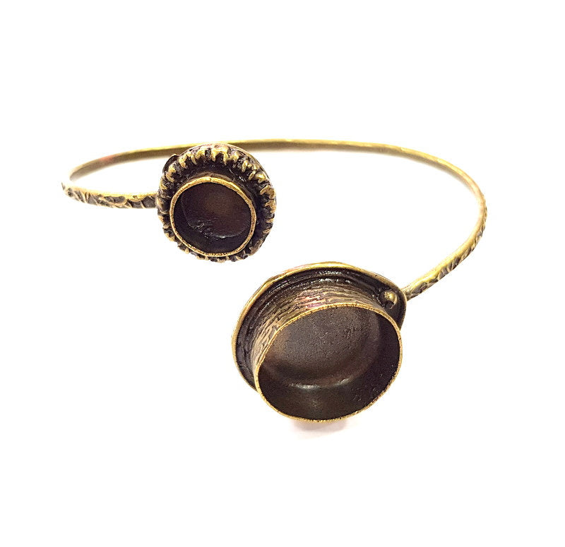 Bangle Blanks Antique Bronze Bracelet Blanks Cuff Blanks Adjustable Bracelet Blank Antique Bronze Plated Brass (20mm and 10mm Blanks) G12845