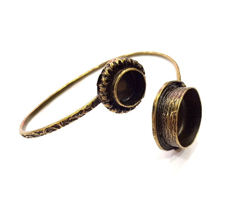 Bangle Blanks Antique Bronze Bracelet Blanks Cuff Blanks Adjustable Bracelet Blank Antique Bronze Plated Brass (20mm and 10mm Blanks) G12845