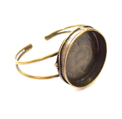 Bangle Blanks Antique Bronze Bracelet Blanks Cuff Blanks Adjustable Bracelet Blank Antique Bronze Plated Brass (35mm Blanks) G12854