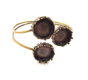 Bangle Blanks Antique Bronze Bracelet Blanks Cuff Blanks Adjustable Bracelet Blank Antique Bronze Plated Brass (16mm Blanks) G12859