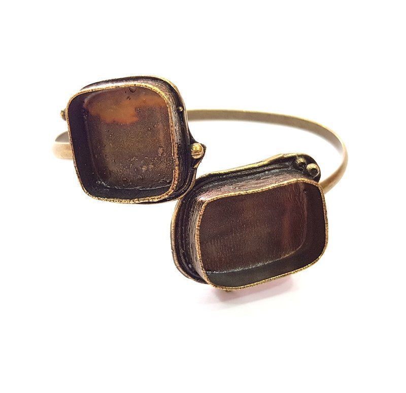 Bangle Blanks Antique Bronze Bracelet Blanks Cuff Blanks Adjustable Bracelet Antique Bronze Plated Brass (25x18mm and 20x20mm Blanks) G12862