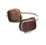 Bangle Blanks Antique Bronze Bracelet Blanks Cuff Blanks Adjustable Bracelet Antique Bronze Plated Brass (25x18mm and 20x20mm Blanks) G12862