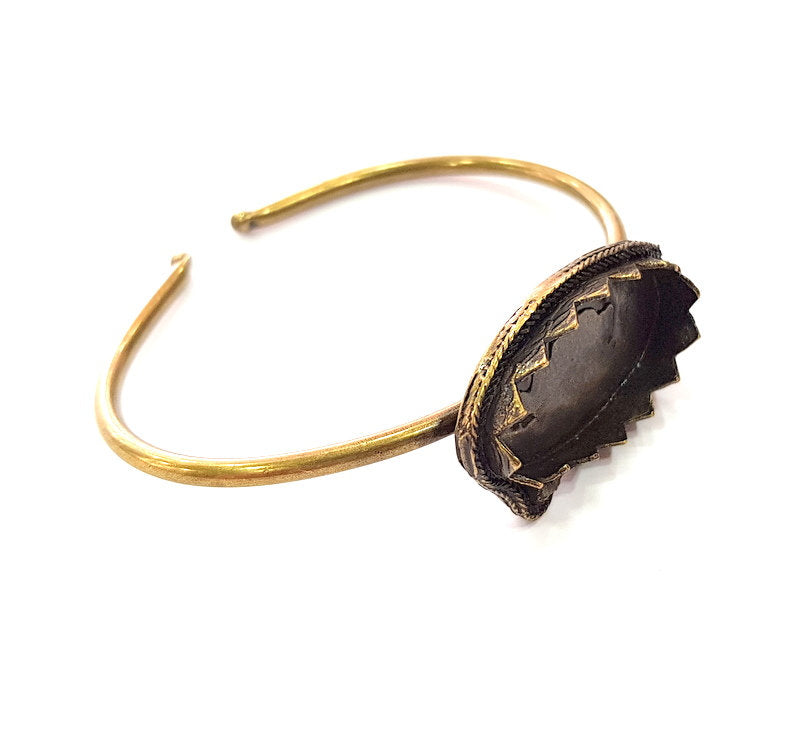 Bangle Blanks Antique Bronze Bracelet Blanks Cuff Blanks Adjustable Bracelet Blank Antique Bronze Plated Brass (30x16mm Blanks) G12864