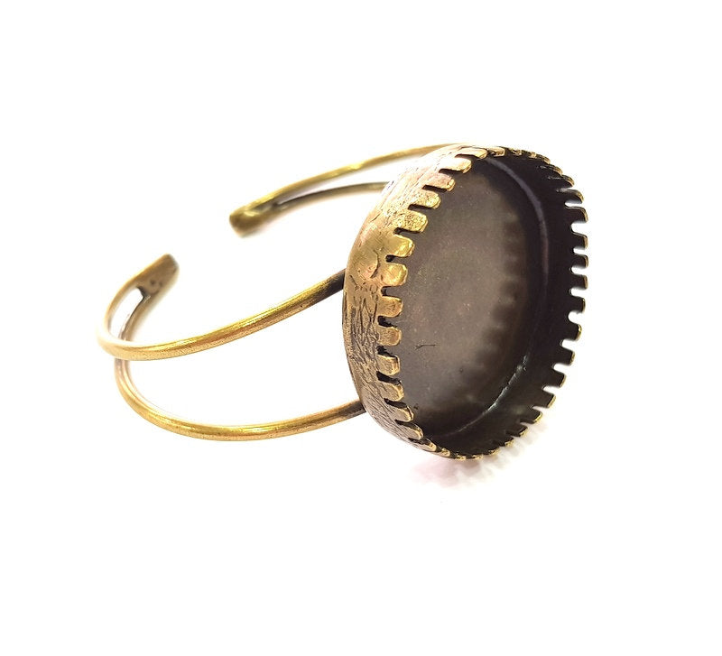 Bangle Blanks Antique Bronze Bracelet Blanks Cuff Blanks Adjustable Bracelet Blank Antique Bronze Plated Brass (35mm Blanks) G12868