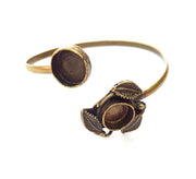 Bangle Blanks Antique Bronze Bracelet Blanks Cuff Blanks Adjustable Bracelet Blank Antique Bronze Plated Brass (13mm and 10mm Blanks) G12871