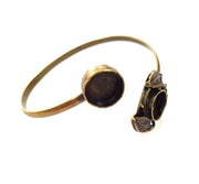 Bangle Blanks Antique Bronze Bracelet Blanks Cuff Blanks Adjustable Bracelet Blank Antique Bronze Plated Brass (13mm and 10mm Blanks) G12871