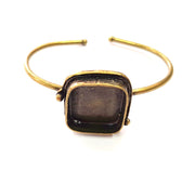 Bangle Blanks Antique Bronze Bracelet Blanks Cuff Blanks Adjustable Bracelet Blank Antique Bronze Plated Brass (20x20mm Blanks) G12872